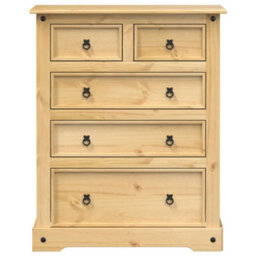 Walplus Chest Of Drawers Corona 92X48X114 Cm Solid Wood Pine - thumbnail 4
