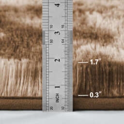 Ameha Round Rugs Living Room 120X120 Cm Fluffy Shaggy Tye Dye Beige Area Rugs For Bedroom Modern Super Soft Floor Carpets Bedside Rug - thumbnail 6