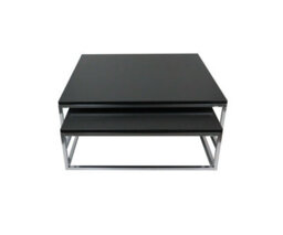 Aspect Furniture Oslo Set Of 2 Nesting Coffee Table ,black Manufacturer Wood Top - thumbnail 3