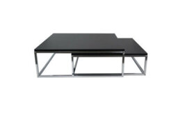 Aspect Furniture Oslo Set Of 2 Nesting Coffee Table ,black Manufacturer Wood Top - thumbnail 2