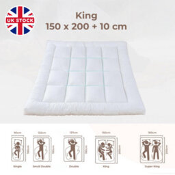 Hotel Quality Mattress Topper 10Cm 4Inch Thick Deep Toppers King 200Cmx150Cm - thumbnail 2