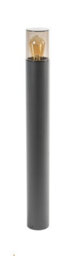 CGC Lighting Cgc Dark Grey Anthracite Outdoor 0.8M Post Bollard Light Smoked Diffuser Modern Garden Patio Outside Driveway Path Terrace E27 - thumbnail 7