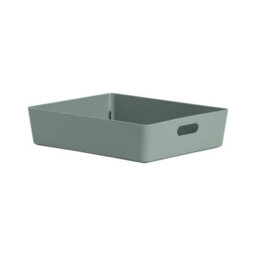 Wham Studio Gloss Light Green Plastic Nestable Storage Basket (H)6Cm (W)25Cm (D)25Cm