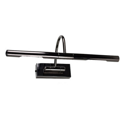 Valuelights Capri Pair Of Black Chrome Mains Powered Twin Picture Wall Lights And Bulbs - image 1