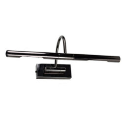 Valuelights Capri Pair Of Black Chrome Mains Powered Twin Picture Wall Lights And Bulbs