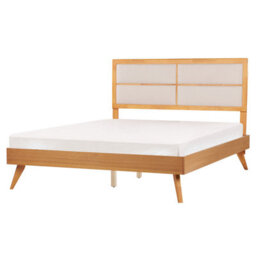Beliani Bed Poissy 160 X 200 Cm (Eu King Size) Natural Ash Wood - thumbnail 1