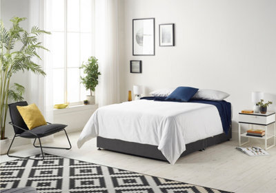 Somnior Beds Somnior Plush Black Memory Foam Divan Bed With Mattress And 4 Drawers  - Small Double - image 1