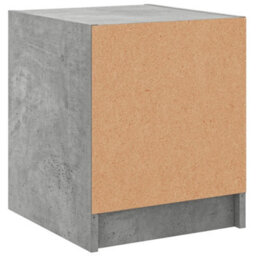 Berkfield Bedside Cabinets With Glass Doors 2 Pcs Concrete Grey 35X37X42 Cm - thumbnail 9