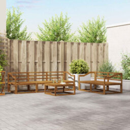 Walplus Outdoor Sofa Set 6 Pcs Natural Solid Acacia Wood - thumbnail 1