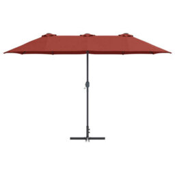 Berkfield Garden Parasol Terracotta Powder-Coated Steel - thumbnail 5