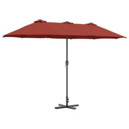 Berkfield Garden Parasol Terracotta Powder-Coated Steel - thumbnail 2