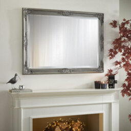 The Online Mirror Shop Wall Mirror Highbury Rectangular Shape With Antique Silver Frame- H 104Cm X W 74Cm X D 3.5Cm For Hanging In Any Living Area