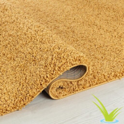 STALWART Modern Shaggy Rug - 5Cm Thick Pile, Non-Slip, Soft Touch Carpet - Washable Area Rugs (Gold, 80X150 Cm) - thumbnail 2
