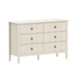 Melody Maison Ivory 6 Drawer Chest Of Drawers - Padstowe Ivory Range - thumbnail 6