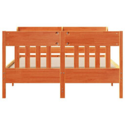 Berkfield Bed Frame Without Mattress Wax Brown 140X200 Cm Solid Wood Pine - thumbnail 4
