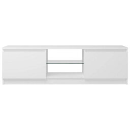 Berkfield Tv Cabinet With Led Lights White 120X30X35.5 Cm - thumbnail 9
