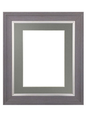 Frames By Post Scandi Slate Grey Frame With Dark Grey Mount For Image Size A2 - image 1