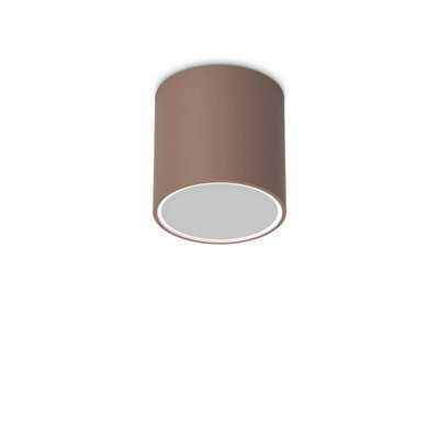 Ideal Lux Luminosa Techo 15.3Cm Outdoor Surface Mounted Downlight Coffee Ip54