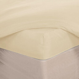Ohs Ultra Soft Microfibre Plain Fitted Bed Sheet, Ivory - Double - thumbnail 4