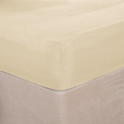 Ohs Ultra Soft Microfibre Plain Fitted Bed Sheet, Ivory - Double - thumbnail 3