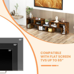Costway Tv Stand For Tvs Up To 65 Inches Free Combination Adjustable Tv Cabinet Center - thumbnail 7