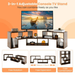 Costway Tv Stand For Tvs Up To 65 Inches Free Combination Adjustable Tv Cabinet Center - thumbnail 6