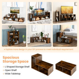 Costway Tv Stand For Tvs Up To 65 Inches Free Combination Adjustable Tv Cabinet Center - thumbnail 5
