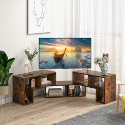 Costway Tv Stand For Tvs Up To 65 Inches Free Combination Adjustable Tv Cabinet Center - thumbnail 4