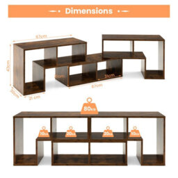 Costway Tv Stand For Tvs Up To 65 Inches Free Combination Adjustable Tv Cabinet Center - thumbnail 9