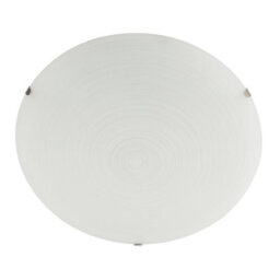 Happy Homewares Frosted White Flush 30Cm Glass Ceiling Light Fitting With Soft Swirl Decoration - thumbnail 3