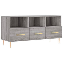 Berkfield Sturdy Tv Cabinet Grey Sonoma 102X36X50 Cm Engineered Wood - thumbnail 1