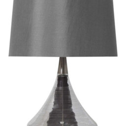 Pagazzi Lighting Pagazzi Willis Satin Nickel Glass Table Lamp - thumbnail 6