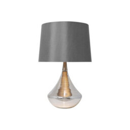 Pagazzi Lighting Pagazzi Willis Satin Nickel Glass Table Lamp - thumbnail 3