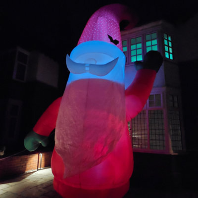 Samuel Alexander Giant: 20Ft (6M) Outdoor Inflatable Light Up Christmas Gonk With Raised Arm & Leds - image 1