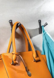 B2C Coat Hat Hooks Twin Robe Door Dress Bathroom Towel Bag Wall Hanger Black Matt Torna - thumbnail 4