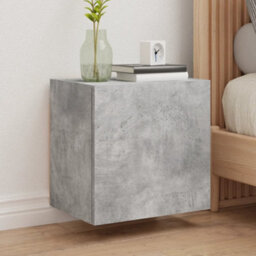 Berkfield Tv Wall Cabinet Concrete Grey 40.5X30X40 Cm Engineered Wood - thumbnail 1