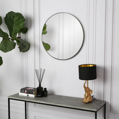Pandora - Round Wall Mirror - 60X60 Cm (Black) - image 1