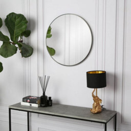 Pandora - Round Wall Mirror - 60X60 Cm (Black) - thumbnail 1