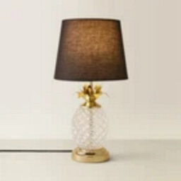 Glass Pineapple Touch Table Lamp 41Cm Tall Dimmable Led Light Bulb Metallic Gold - thumbnail 3