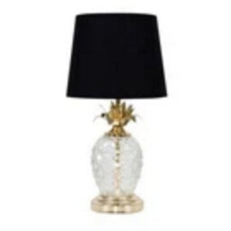 Glass Pineapple Touch Table Lamp 41Cm Tall Dimmable Led Light Bulb Metallic Gold - thumbnail 1