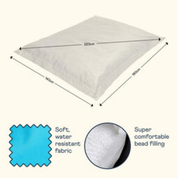 Icon Giant Indoor Outdoor Bean Bag Floor Cushion Aqua - thumbnail 6