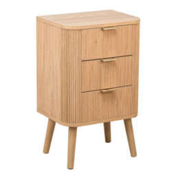 Nordlys 3-Drawer Natural Wood Dresser Classic Style Bedroom - thumbnail 1