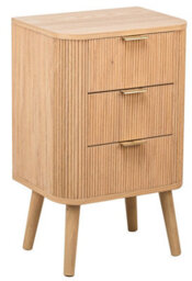 Nordlys 3-Drawer Natural Wood Dresser Classic Style Bedroom - thumbnail 2
