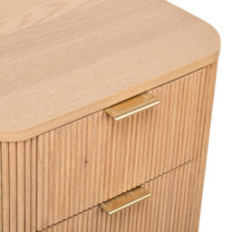 Nordlys 3-Drawer Natural Wood Dresser Classic Style Bedroom - thumbnail 7