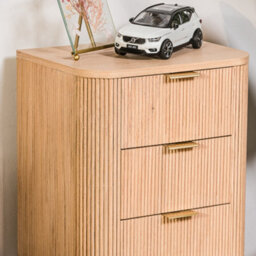 Nordlys 3-Drawer Natural Wood Dresser Classic Style Bedroom - thumbnail 5