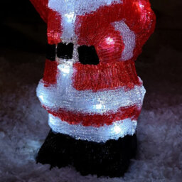 Samuel Alexander 28Cm Battery Operated Led Light Up Acrylic Christmas Santa Decoration - thumbnail 4
