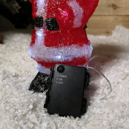 Samuel Alexander 28Cm Battery Operated Led Light Up Acrylic Christmas Santa Decoration - thumbnail 6