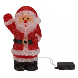 Samuel Alexander 28Cm Battery Operated Led Light Up Acrylic Christmas Santa Decoration - thumbnail 8