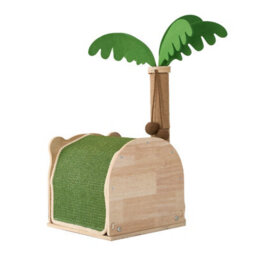 Living And Home Coconut Tree Cat Tree With Scratching Post And Hanging Balls - thumbnail 4