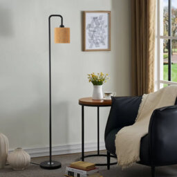 Thehotsale Cylindrical Shape Modern Floor Lamp Standing Light 158Cm H, Light Brown - thumbnail 5